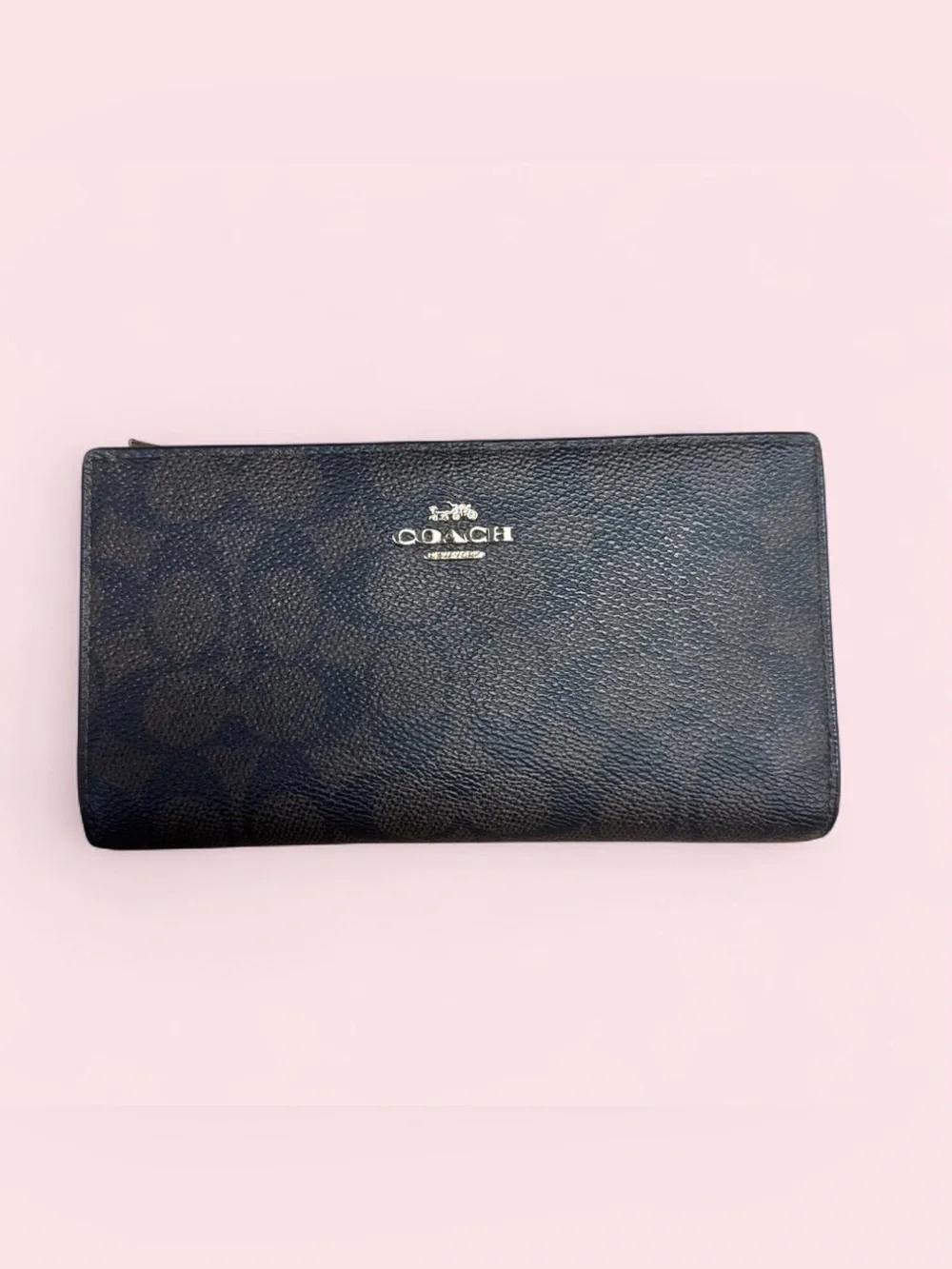 Coach Slim Zip Wallet in Signature Canvas